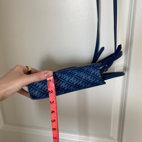 JW PEI Fei Dark Blue Monogram Logo Phone Bag Crossbody Purse Minibag | Navy - Picture 9 of 15